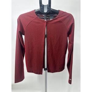 NWT Tommy Hilfiger Red One Clasp Sparkly Vintage 90s Open‎ Front Cardigan Size M